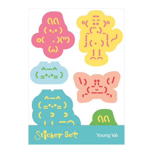 Kaomoji sticker set